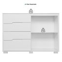 Ver imagem 5 de Cômoda para Quarto 4 Gavetas 2 Portas 147cm Texas Branco