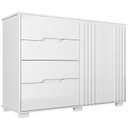 Ver imagem 2 de Cômoda para Quarto 4 Gavetas 2 Portas 147cm Texas Branco