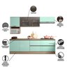 Cozinha Modulada Completa 7 Peças 7 Portas 4 Gavetas com Balcão para Cooktop Etna - 6