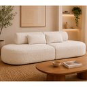 Ver imagem 7 de Sofá Orgânico Bi Partido 230cm Serina Bouclé Off White - Sallar Home