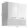 Armário Organizador Banheiro 60cm Branco Parede & 2 Porta - 3
