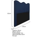 Ver imagem 5 de Cabeceira King Bari P02 195 cm Para Cama BoxAzul Marinho