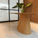 Ver imagem 3 de Mesa de Jantar Cone Oval 235x122 Cm Tampo Freijó Base Freijó Personal Decor Marrom