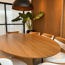 Ver imagem 2 de Mesa de Jantar Cone Oval 235x122 Cm Tampo Freijó Base Freijó Personal Decor Marrom