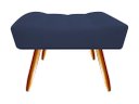 Ver imagem 5 de Kit Namoradeira + 2 Poltronas Decorativa Isis + 1 Puff Retangular Suede Azul Marinho Pés Madeira Mz