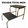 Escada Escadinha 2 Degraus para Maca e Depilação Total Inox Dourada | Medcombo - 3