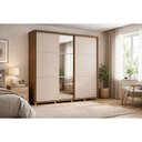 Ver imagem 1 de Guarda Roupa Casal 2 Portas c/Esp Pés Titan Of White Carraro