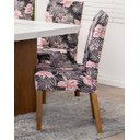 Ver imagem 2 de Kit Capa de Cadeira 6 Peças Sala de Jantar Protege o Estofado Renova o Visual Malha Gel Estampa 23 F