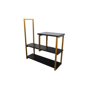 Nicho TRIPLO metalon 100X20 PRETO/DOURADO  METALICO 03
