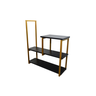 Nicho TRIPLO metalon 100X20 PRETO/DOURADO  METALICO 03 - 1