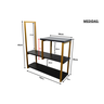 Nicho TRIPLO metalon 100X20 PRETO/DOURADO  METALICO 03 - 2