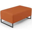 Ver imagem 3 de Kit 02 Puff Decorativo Para Sala de Estar Cléo W01 Base de Ferro 90cm Tecido Terracota - Lyam Decor