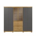 Ver imagem 6 de Guarda Roupa Casal MDF Vidro Reflecta 6 Portas 4 Gavetas Dubai Ouro - Nature/Alasca