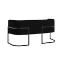 Ver imagem 6 de Kit 2 Poltronas + Sofá 2 Lugares Base de Metal Black Balaqui Cor:preto