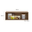 Ver imagem 5 de Armário Aéreo Geladeira 80cm 1 Porta Basculante Etna Bege/Carvalho Oak/Off White