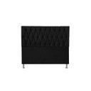 Ver imagem 3 de Cabeceira Cama Box Casal Estofada França 140 Cm Suede Preto