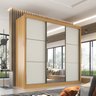 Guarda Roupa com Espelho Casal 3 Portas 6 Gavetas 100% MDF Texas - 2