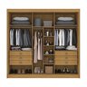 Guarda Roupa com Espelho Casal 3 Portas 6 Gavetas 100% MDF Texas - 12