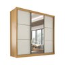Guarda Roupa com Espelho Casal 3 Portas 6 Gavetas 100% MDF Texas - 4