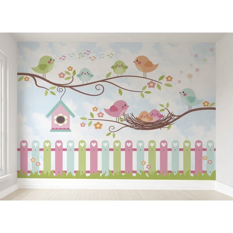 Papel de parede arca de noé infantil para quarto de bebê M² PP29