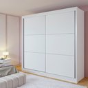 Ver imagem 1 de Guarda Roupa Casal MDF 2 Portas 6 Gavetas Hawai Branco