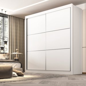 Guarda Roupa Casal MDF 2 Portas 6 Gavetas Hawai
