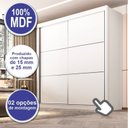 Ver imagem 7 de Guarda Roupa Casal MDF 2 Portas 6 Gavetas Hawai Branco