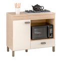 Ver imagem 3 de Balcão Cooktop 5 Bocas e Porta Forno com Porta e Gaveta Bege/Amendoa/Off White
