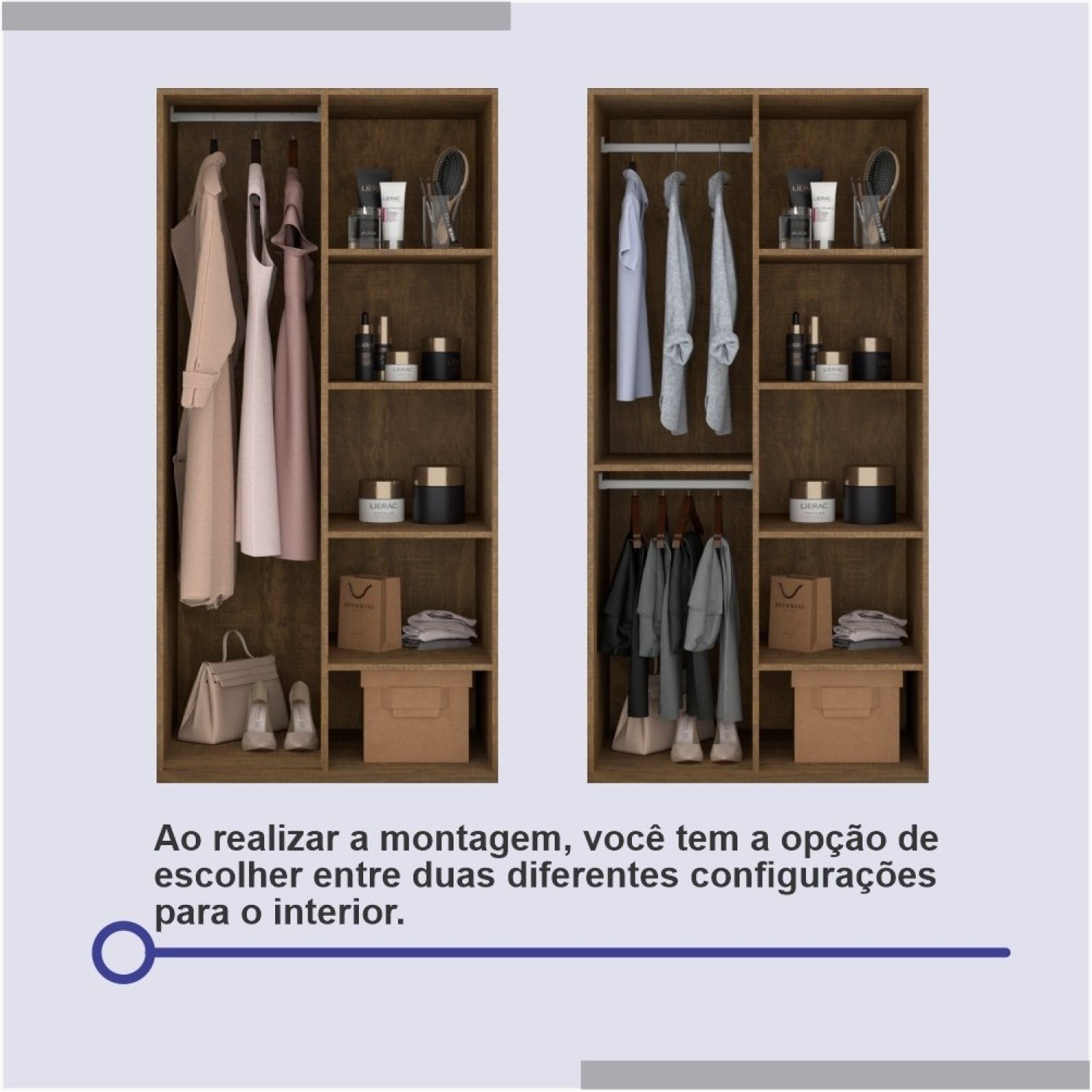 Guarda Roupa Casal MDF 2 Portas 6 Gavetas Hawai - 12