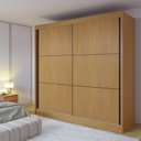 Ver imagem 6 de Guarda Roupa Casal MDF 2 Portas 6 Gavetas Hawai Marrom/Cinamomo/Off White