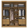 Guarda Roupa Casal MDF 2 Portas 6 Gavetas Hawai - 13