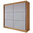 Ver imagem 3 de Guarda Roupa Casal MDF 2 Portas 6 Gavetas Hawai Marrom/Cinamomo/Off White