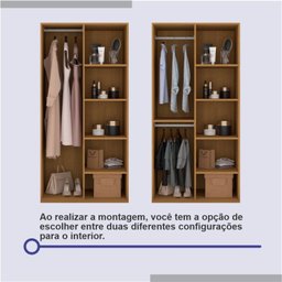 Guarda Roupa Casal MDF 2 Portas 6 Gavetas Hawai - 12