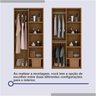 Guarda Roupa Casal MDF 2 Portas 6 Gavetas Hawai - 12