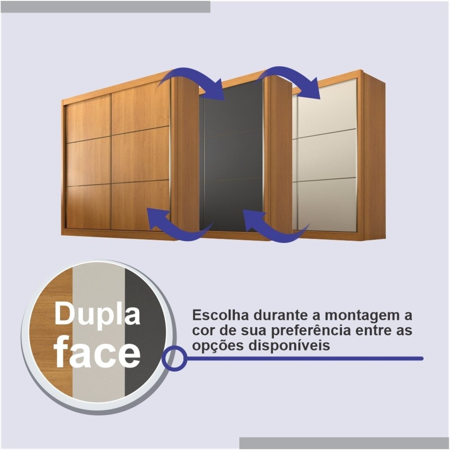 Guarda Roupa Casal 2 Portas 6 Gavetas 100% MDF Hawai - 9