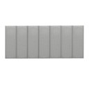 Ver imagem 3 de Kit 7 Cabeceiras Painel Modular Cama Box Casal Linho Cinza Madelina Decor