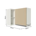 Ver imagem 3 de Armário Aéreo de Canto Madesa Smart 100% Mdf com 1 Porta e Adega - Branco/crema