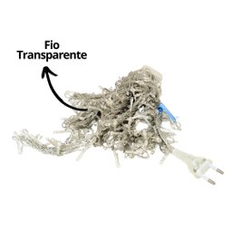 Cortina Led Fixa Decorativa 300 Lâmpadas Fio Transparente Branco Quente 3m X 2m - Wincy - 8 Cortina Led Fixa Decorativa 300 Lâmpadas Fio Transparente Branco Quente 3m X 2m - Wincy - 8