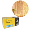 Ver imagem 2 de Cortina Led Fixa Decorativa 300 Lâmpadas Fio Transparente Branco Quente 3m X 2m - Wincy