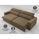 Ver imagem 3 de Sofá com Molas Ensacadas Retrátil e Reclinável Strike 2,40m Veludocristal com Carregador Usb -