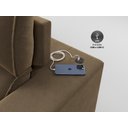 Ver imagem 4 de Sofá com Molas Ensacadas Retrátil e Reclinável Strike 2,40m Veludocristal com Carregador Usb -