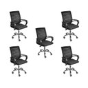 Ver imagem 1 de Kit 5 Cadeiras de Escritório Secretaria Diretor Roma Ergonômica