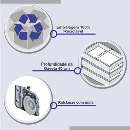 Guarda Roupa Casal 2 Portas 6 Gavetas 100% MDF Coliseu Branco - 9 Guarda Roupa Casal 2 Portas 6 Gavetas 100% MDF Coliseu Branco - 9