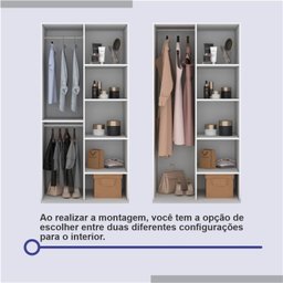 Guarda Roupa Casal 2 Portas 6 Gavetas 100% MDF Coliseu Branco - 11 Guarda Roupa Casal 2 Portas 6 Gavetas 100% MDF Coliseu Branco - 11