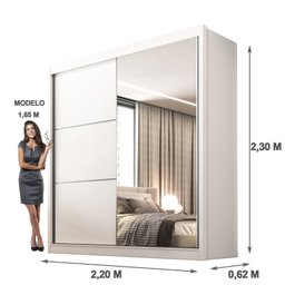 Guarda Roupa Casal 2 Portas 6 Gavetas 100% MDF Coliseu Branco - 4 Guarda Roupa Casal 2 Portas 6 Gavetas 100% MDF Coliseu Branco - 4