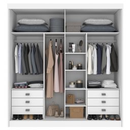 Guarda Roupa Casal 2 Portas 6 Gavetas 100% MDF Coliseu Branco - 12 Guarda Roupa Casal 2 Portas 6 Gavetas 100% MDF Coliseu Branco - 12
