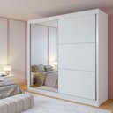 Ver imagem 1 de Guarda Roupa Casal 2 Portas 6 Gavetas 100% MDF Coliseu Branco