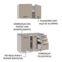 Ver imagem 6 de Kit com Balcão e Armário Aéreo Multiuso 120cm Agata Madesa