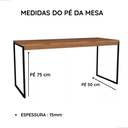 Ver imagem 5 de Mesa Industrial para Escritório Moderno Diretor 1,20 - Freijó