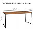 Ver imagem 6 de Mesa Industrial para Escritório Moderno Diretor 1,20 - Freijó